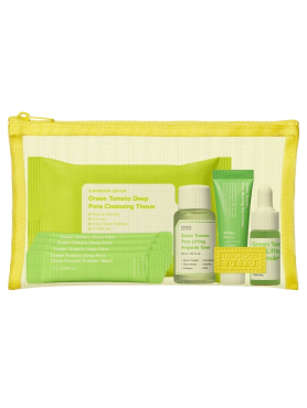 Дорожный набор: салфетки + энзимная пудра + тонер + сыворотка + санскрин