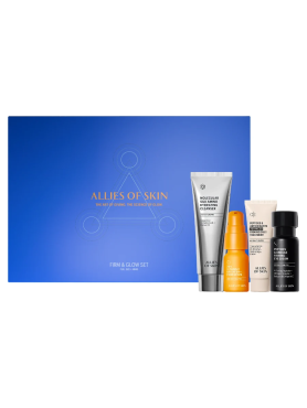 Набор «Упругость и Сияние»: очищение + сыворотка + крем + крем для глаз