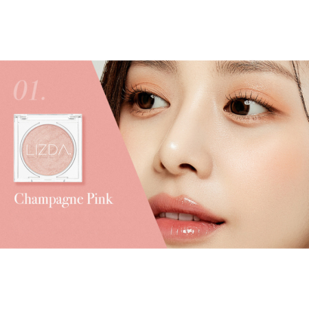  Хайлайтер 01 розовый шампань Champagne Pink Glossy Fit Highlighter 4 гр фото 1