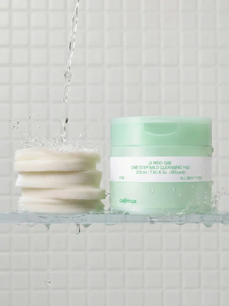 Celimax Очищающие пэды для снятия макияжа Ji Woo Gae One Step Mild Cleansing Pad 60 шт фото 5
