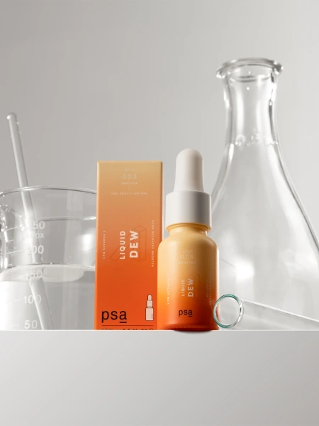 PSA Антиоксидантный бустер с 17% витамина С для сияния и ровного тона Liquid Dew 17% Vitamin C Glow Recovery Booster 15 мл фото 4