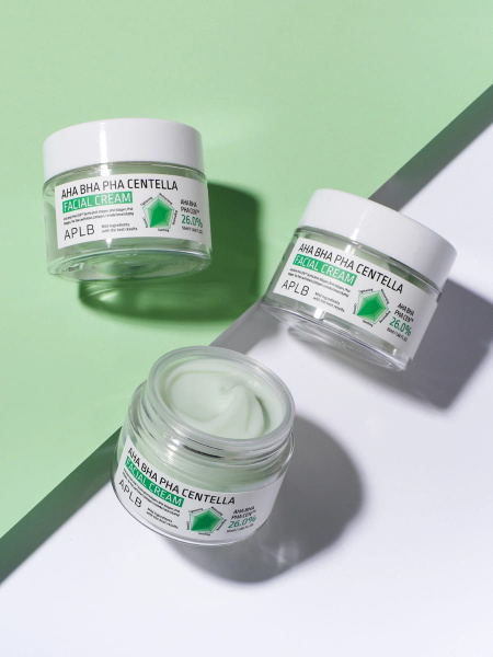 APLB Успокаивающий крем против воспалений AHA BHA PHA Centella Facial Cream 55 мл фото 2