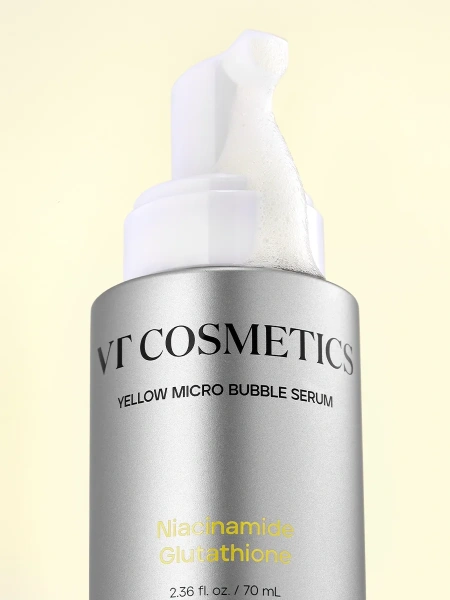 VT Cosmetics Пузырьковая сыворотка с 5% ниацинамида и глутатионом Niacinamide Glutathione Yellow Micro Bubble Serum 70 мл фото 2