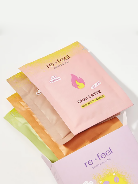 Набор-ассорти: матча + кофе + какао + чай re-feel  - купить 690 ₽ 
