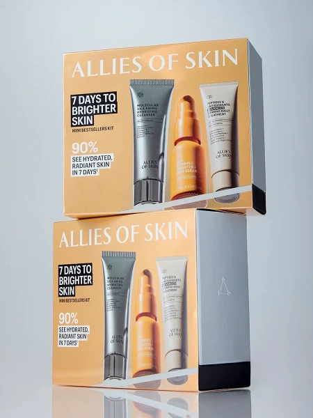 Allies of Skin Набор «7 дней для сияния кожи»: очищение + сыворотка + крем 7 Days to Brighter Skin Kit 25+8+12 мл фото 1