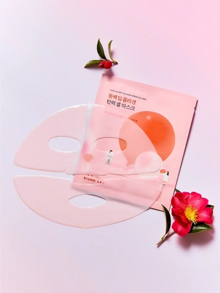 Round Lab Гидрогелевая маска с экстрактом камелии и коллагеном Camellia Deep Collagen Firming Gel Mask 34 гр х 4 шт фото 3
