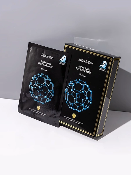 JMsolution Маска антиоксидантная с фуллереном и пептидами Glory Aqua Fullerene Mask 35 мл х 10 шт фото 1
