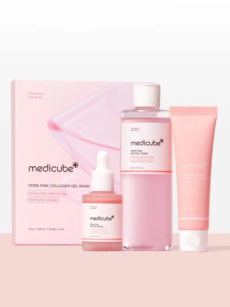 Medicube Успокаивающий тонер с ПДРН и комплексом пептидов PDRN Pink CICA Soothing Toner 250 мл фото 6