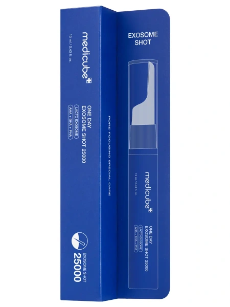 Medicube Точечная сыворотка-бустер с экзосомами и спикулами для сужения пор One-Day Exosome Shot Pore Ampoule 25000 15 мл фото 3