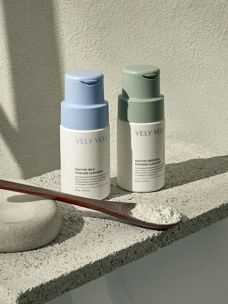 Vely Vely Энзимная пудра с зеленым чаем и липазой Enzyme Green Tea Powder Cleanser 60 гр фото 7