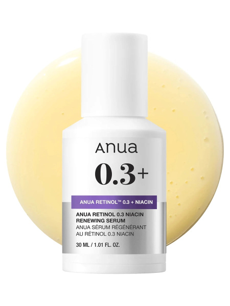 Anua Обновляющая сыворотка с ретинолом и ниацинамидом Nano Retinol 0,3% + Niacin Renewing Serum 30 мл фото 8
