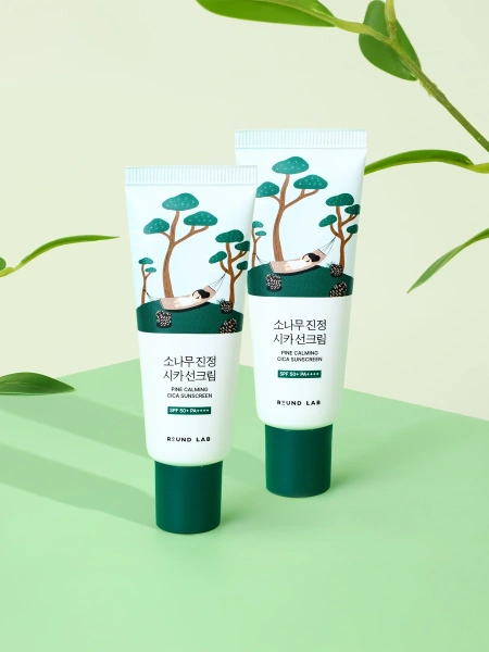 Round Lab Солнцезащитный крем с сосной и центеллой для проблемной кожи SPF50 Pine Calming Cica Sunscreen 40 мл фото 3