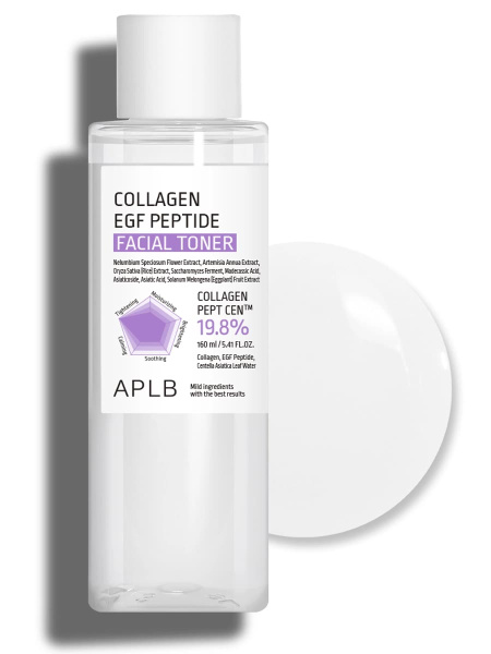 APLB Тонер с пептидами и коллагеном для упругости кожи Collagen EGF Peptide Facial Toner 160 мл фото 7