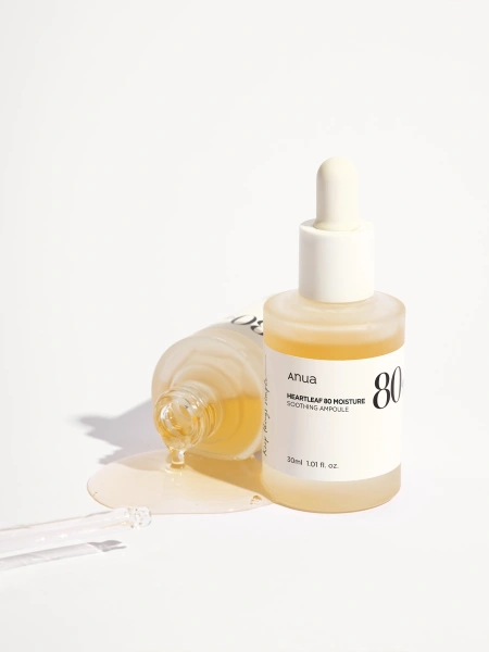 Anua Успокаивающая ампула на основе экстракта хауттюйнии Heartleaf 80% Moisture Soothing Ampoule 30 мл фото 7