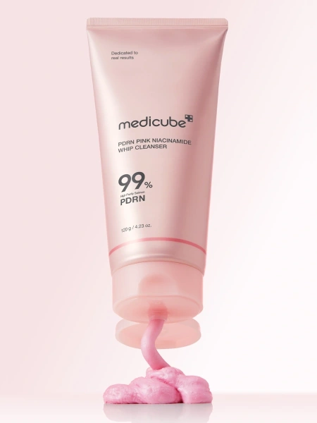 Medicube Пенка с ПДРН для глубокого очищения пор PDRN Pink Niacinamide Whip Cleanser 120 гр фото 3