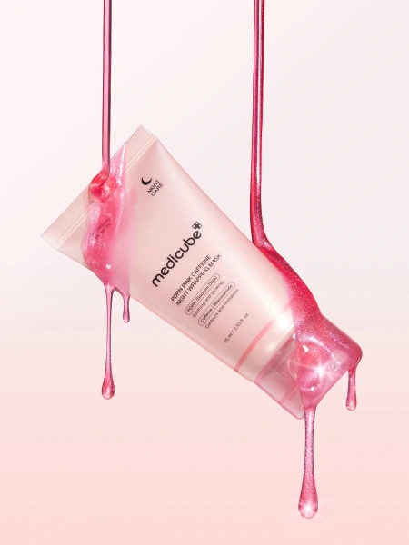 Medicube Лимфодренажная ночная маска-плёнка с ПДРН и кофеином PDRN Pink Caffeine Night Wrapping Mask 75 мл фото 1