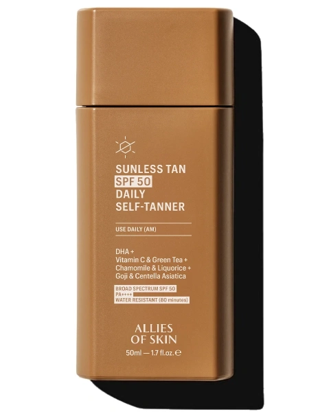 Allies of Skin Солнцезащитный крем-автозагар для лица Sunless Tan SPF50 Sunscreen + Self-Tanner 50 мл