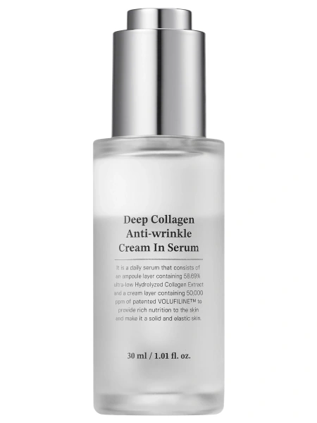 Sungboon Editor Двухфазная сыворотка-крем с коллагеном для упругости кожи Deep Collagen Anti Wrinkle Cream In Serum 30 мл