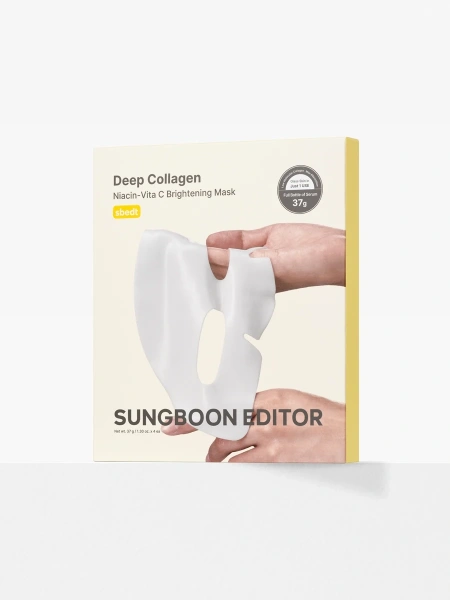 Sungboon Editor Осветляющая гидрогелевая маска Deep Collagen Niacin Vita C Brightening Mask 37 гр фото 7