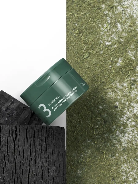Numbuzin Очищающий бальзам с углём и зелёным чаем No.3 Pore&Makeup Cleansing Balm with Green Tea and Charcoal 85 мл фото 2