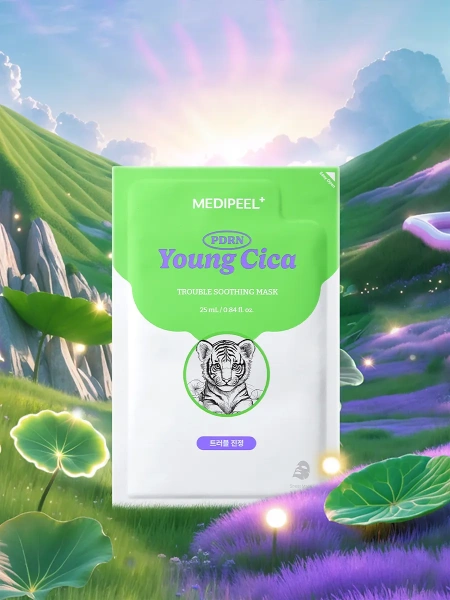 Medi-Peel Успокаивающая маска с ПДРН и центеллой Young Cica PDRN Trouble Soothing Mask 25 мл фото 1