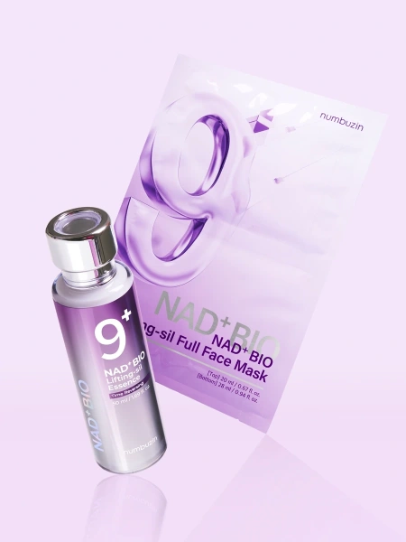 Numbuzin Тканевая 3D-маска для подтяжки лица No.9 NAD Bio Lifting Full Cover Facial Mask 20+28 мл фото 5