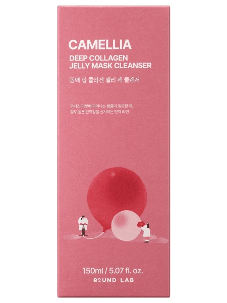 Round Lab Очищающий гель-маска с экстрактом камелии и коллагеном Deep Collagen Jelly Mask Cleanser 150 мл фото 9
