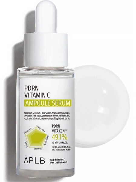 APLB Ампульная сыворотка с ПДРН и витамином С PDRN Vitamin C Ampoule Serum 40 мл фото 6