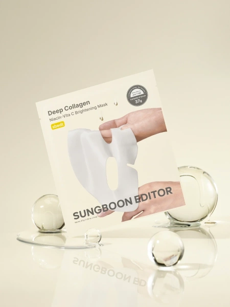 Sungboon Editor Осветляющая гидрогелевая маска Deep Collagen Niacin Vita C Brightening Mask 37 гр фото 1