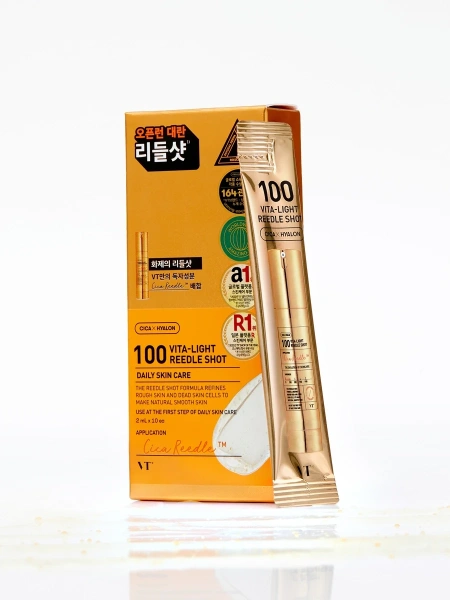 VT Cosmetics Витаминная сыворотка с микроиглами и витамином С для сияния кожи Vita-Light Reedle Shot 100 2 мл х 10 шт фото 2