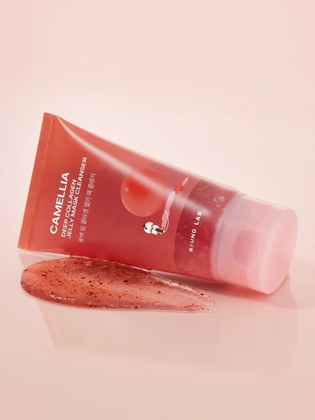 Round Lab Очищающий гель-маска с экстрактом камелии и коллагеном Deep Collagen Jelly Mask Cleanser 150 мл фото 5