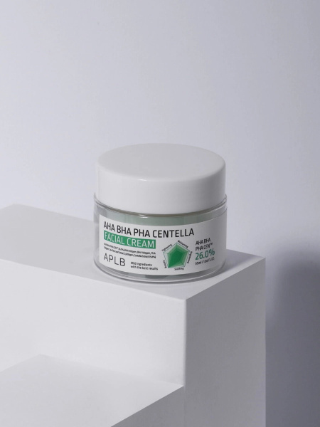 APLB Успокаивающий крем против воспалений AHA BHA PHA Centella Facial Cream 55 мл фото 7