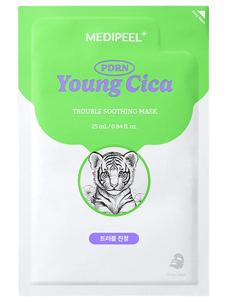 Medi-Peel Успокаивающая маска с ПДРН и центеллой Young Cica PDRN Trouble Soothing Mask 25 мл