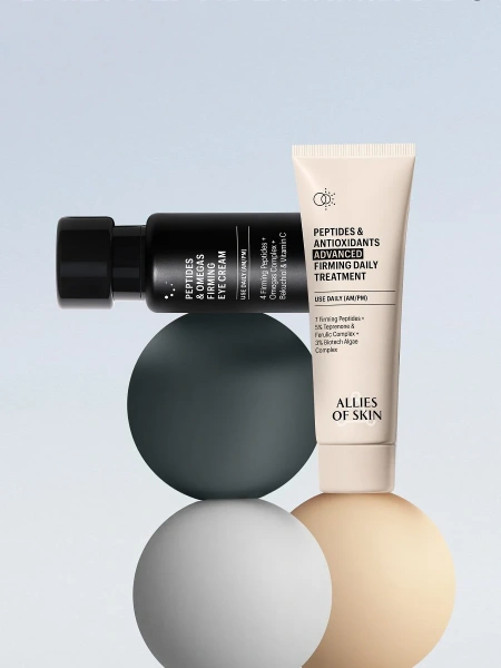 Allies of Skin Укрепляющий дуэт с пептидами: крем для лица + крем для глаз Daily Peptide Firming Duo 12+15 мл фото 1
