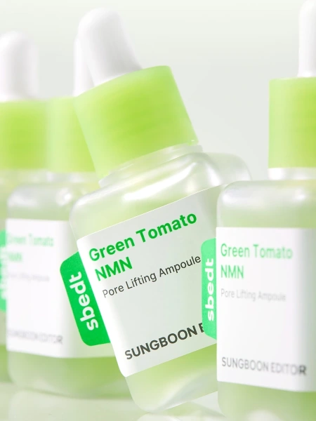 Sungboon Editor Лифтинг-сыворотка для сужения пор и упругости кожи Green Tomato NMN Pore Lifting Ampoule 40 мл фото 6
