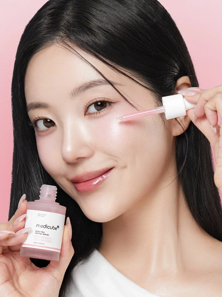 Medicube Укрепляющая сыворотка с ПДРН и пептидами PDRN Pink Peptide Serum 30 мл фото 9