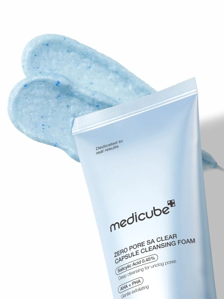 Medicube Капсульная пенка с экзосомами и кислотами для глубокого очищения пор Zero Pore Clearing Capsule Cleansing Foam 120 гр фото 5
