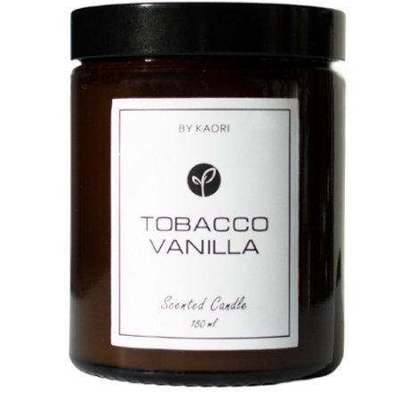 Kaori Аромасвеча Tobacco vanilla Тёплый мягкий аромат табачных листьев и сладкой ванили 160 мл