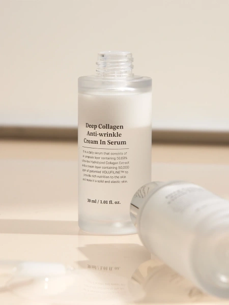 Sungboon Editor Двухфазная сыворотка-крем с коллагеном для упругости кожи Deep Collagen Anti Wrinkle Cream In Serum 30 мл фото 7