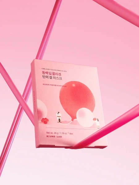 Round Lab Гидрогелевая маска с экстрактом камелии и коллагеном Camellia Deep Collagen Firming Gel Mask 34 гр х 4 шт фото 1