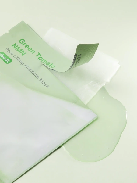 Sungboon Editor Тканевая маска для сужения пор Green Tomato NMN Pore Lifting Ampoule Mask 23 гр х 10 шт фото 2