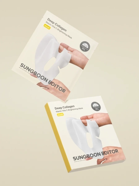 Sungboon Editor Осветляющая гидрогелевая маска Deep Collagen Niacin Vita C Brightening Mask 37 гр фото 3