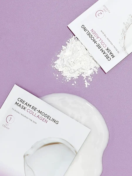 Arocell Альгинатная маска с коллагеном для упругости и сияния Cream Remodeling Mask Collagen 77 гр х 5 шт фото 5