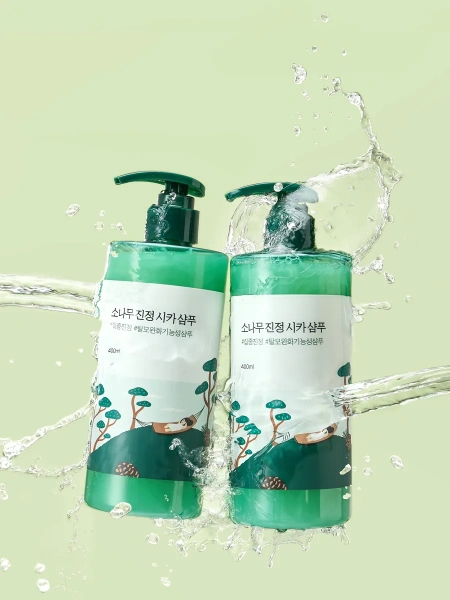 Round Lab Успокаивающий шампунь для волос с экстрактами сосны и центеллы Pine Calming Cica Shampoo 400 мл фото 1