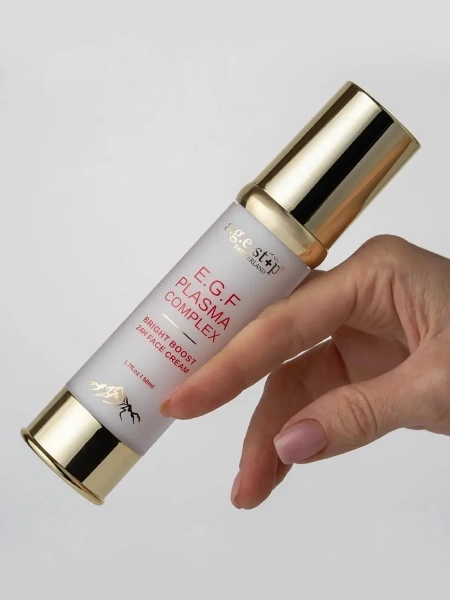 a.g.e.stop Биоплацентарный крем для лица E.G.F. Plasma Complex 24h Bright Boost Face Cream 50 мл фото 1