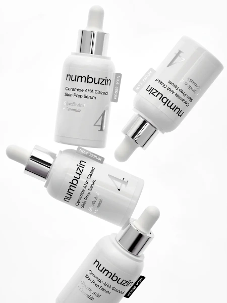 Numbuzin Обновляющая сыворотка с кислотами No.4 Ceramide AHA Glazed Skin Prep Serum 30 мл фото 3