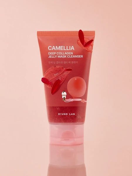 Round Lab Очищающий гель-маска с экстрактом камелии и коллагеном Deep Collagen Jelly Mask Cleanser 150 мл фото 7