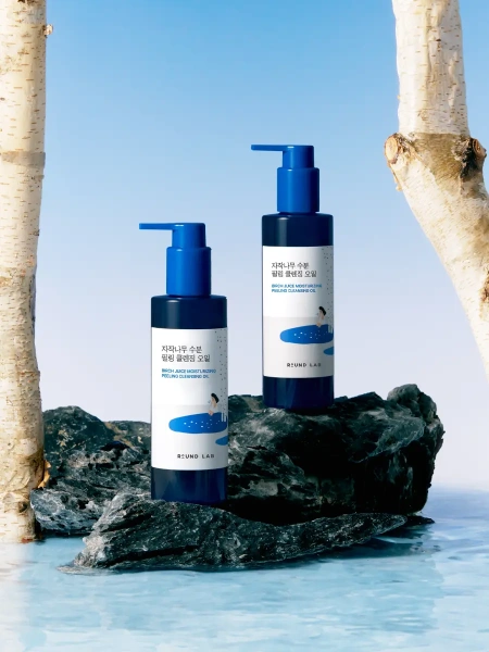 Round Lab Гидрофильное масло с берёзовым соком и кислотами Birch Juice Moisturizing Peeling Cleansing Oil 200 мл фото 1