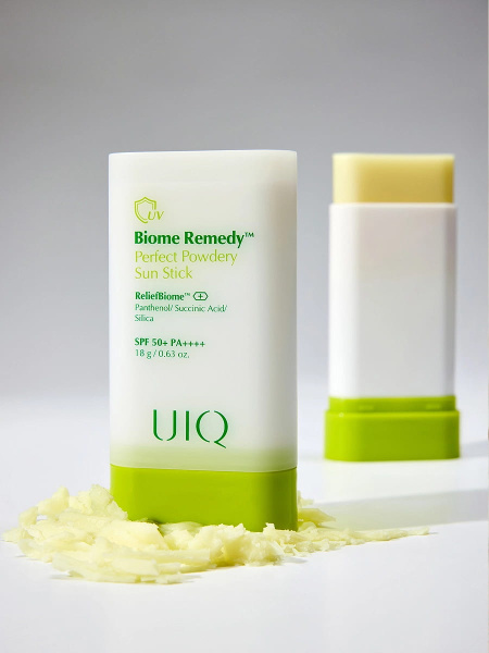 UIQ Пудровый солнцезащитный стик SPF50 Biome Remedy Perfect Powdery Sun Stick 18 гр фото 4
