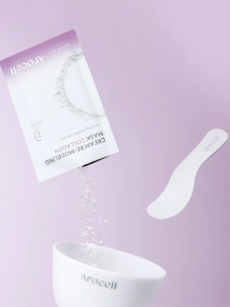 Arocell Альгинатная маска с коллагеном для упругости и сияния Cream Remodeling Mask Collagen 77 гр х 5 шт фото 6